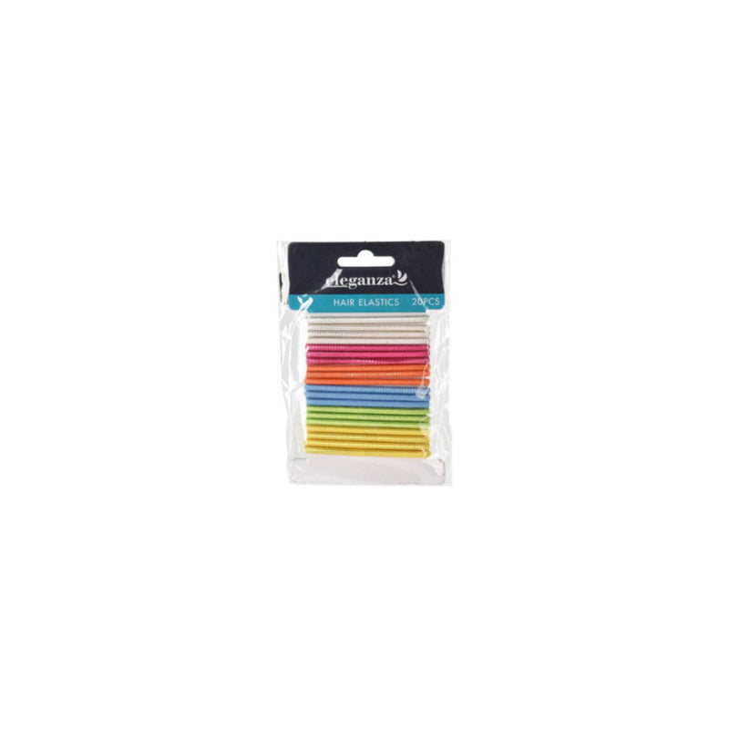 Eleganza 20Pc Elastic Hairbands - Multicolor