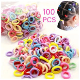 100Pc Hairbands Polyester - Multicolour