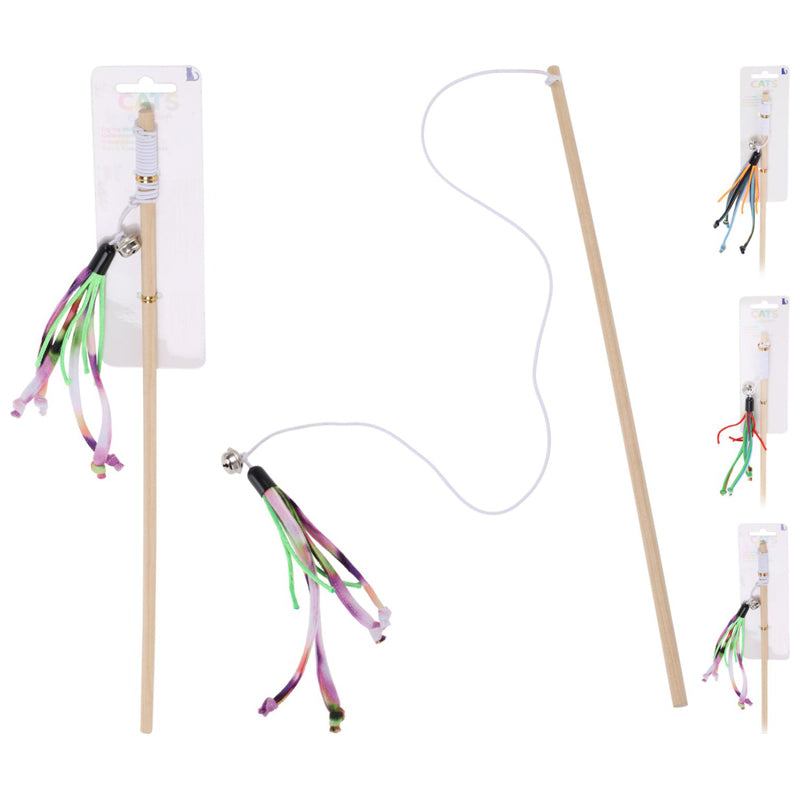 Cat Stick With Wood-Beige