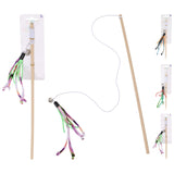 Cat Stick With Wood-Beige