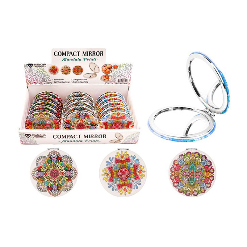 Diamond Visions Cosmetic Pocket Mirror (Mandala) - Multicolor