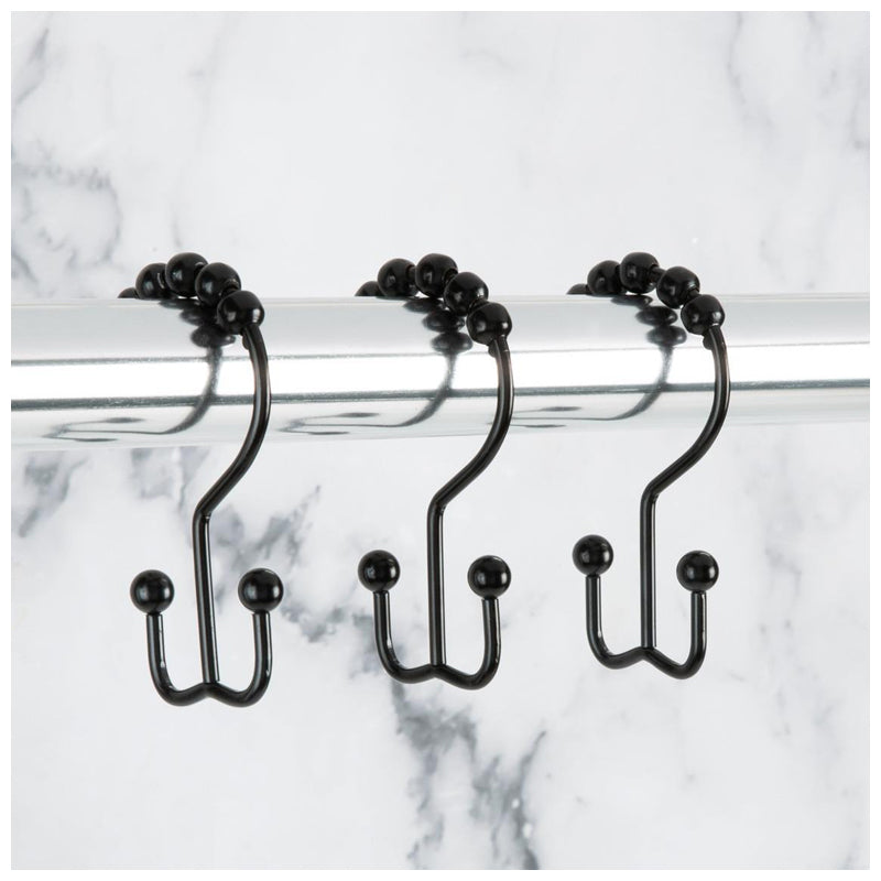 Moda At Home Annex Double Roller Ring Brushed Nickel - Black
