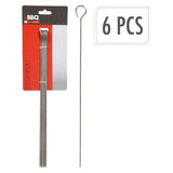6Pc Bbq Skewer Set-Silver