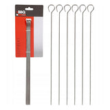 6Pc Bbq Skewer Set-Silver