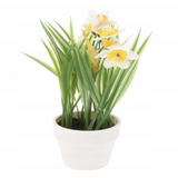 Artificial flower in White pot 23cm
