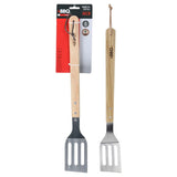Grill spatula with wooden handle