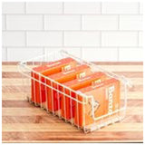 Interdesign Wire & Paulownia Wood Open Front Bin- Brown