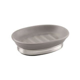 Home Basics York Soap Dish Matte - Grey