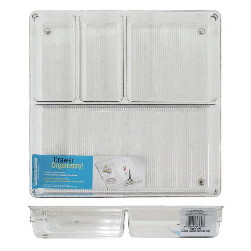 Interdesign Rpet Linus Plastic Drawer 4 Section -Clear