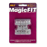 Magic Sliders 8Pc Magic Fit 0.59" - 0.70" Sqr Felt -Clear