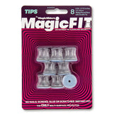 Magic Sliders 8Pc Magic Fit 0.55" - 0.70" Rnd Felt -Clear