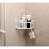 سله تخزين لزاوية للحمام 20×20×12 سم - أبيض