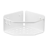 سله تخزين لزاوية للحمام 20×20×12 سم - أبيض