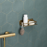 سلة تخزين مستطيلة الشكل سيرينيتي 20×10×5.5 سم - ذهبي