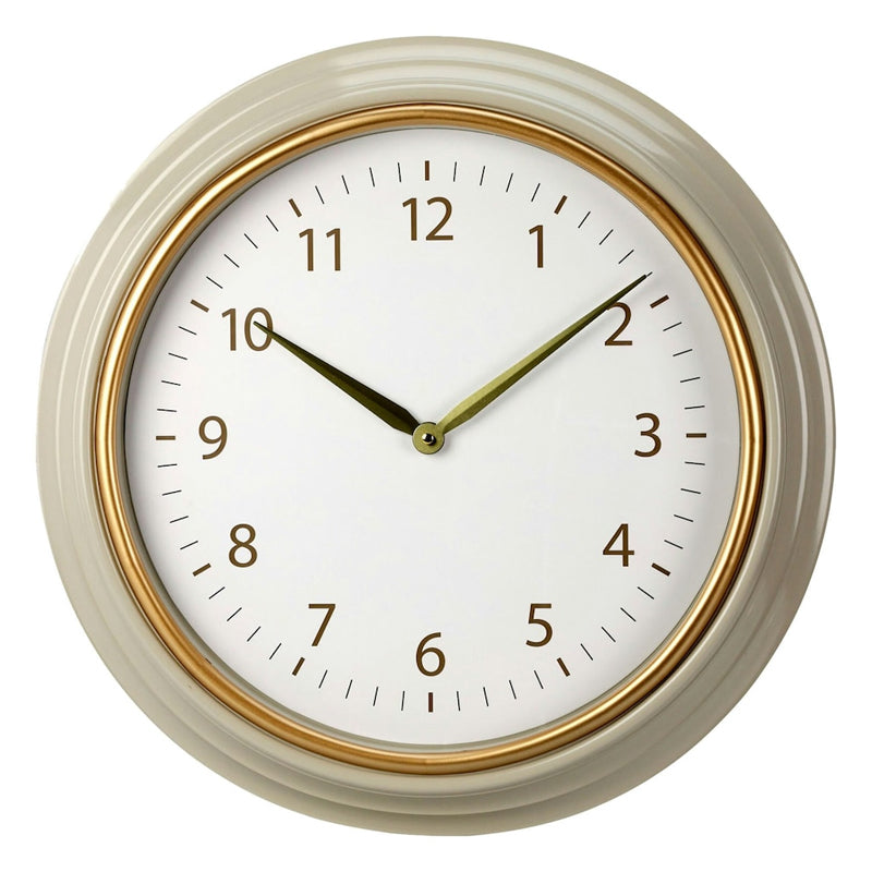 Indoor Wall Clock Round 50Cm Gold&White
