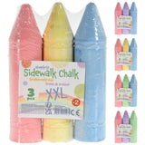 3Pc Jumbo Sidewalk Chalk Set-Multicolor