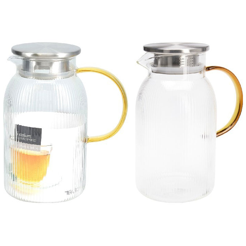 Excellent Houseware Glass Jug With Lid Borosilicate 1.5Ltr-Clear