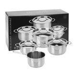 Excellent Houseware Casserole Stainless Steel Set 7 Pieces-Silver