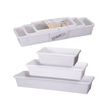 3Pc Plastic Drawer Organizer Set-White