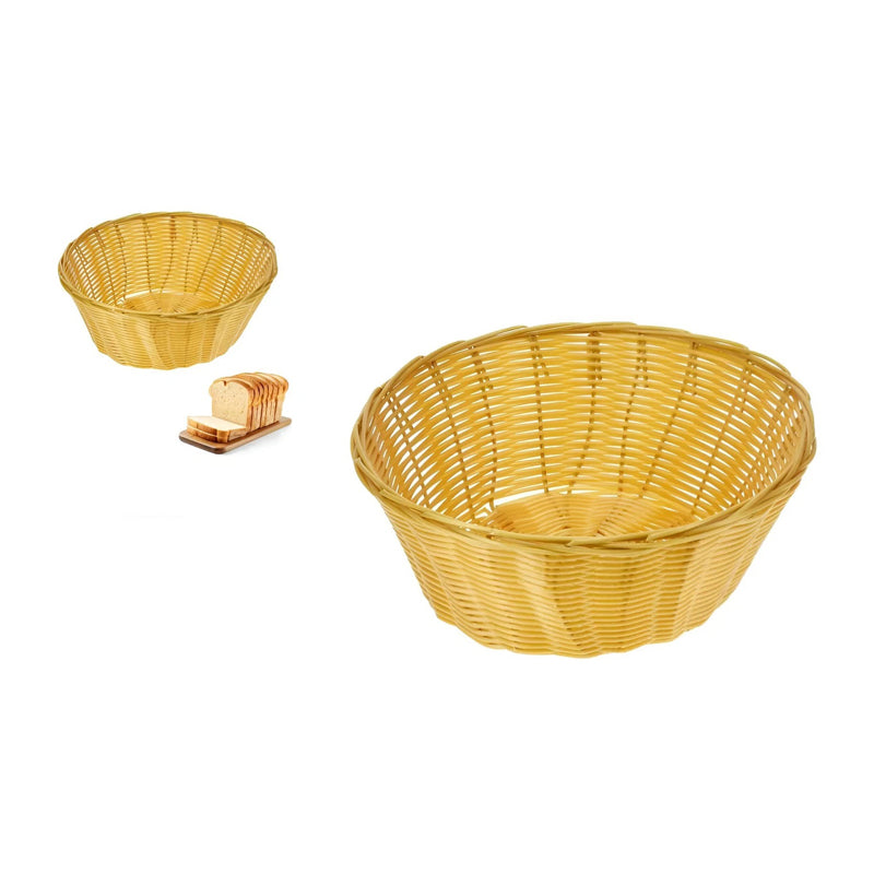 Excellent Bread Basket Wicker Plastic 24X10Cm-Yellow