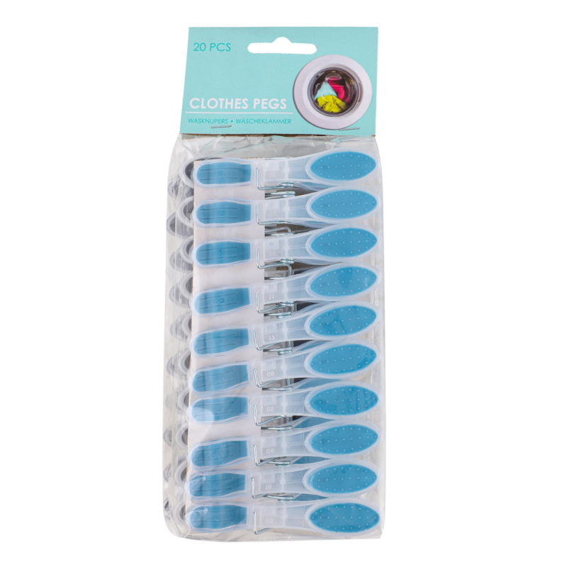 Ultra Clean Clothes Pegs Set – 20 Pieces-Blue