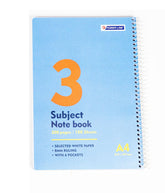 Power Line A4 College Ruled 3-Subject Notebook (100 Sheets) Blue