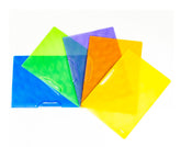 Huajie A4 L-Shaped Plastic Clear Folder Sleeves Yellow