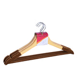 4Pcs Wooden Suit Hanger Set - Beige&Brown