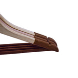 4Pcs Wooden Suit Hanger Set - Beige&Brown