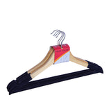 4Pcs Wooden Suit Hanger Set - Beige & Black
