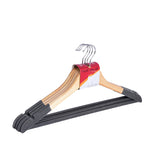 4Pcs Wooden Suit Hanger Set - Brown&Grey