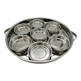 Breakfast Tray with 7 Plates - Golden 45cm
