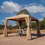 Pavilion With Curtain 3x3m - Light Beige
