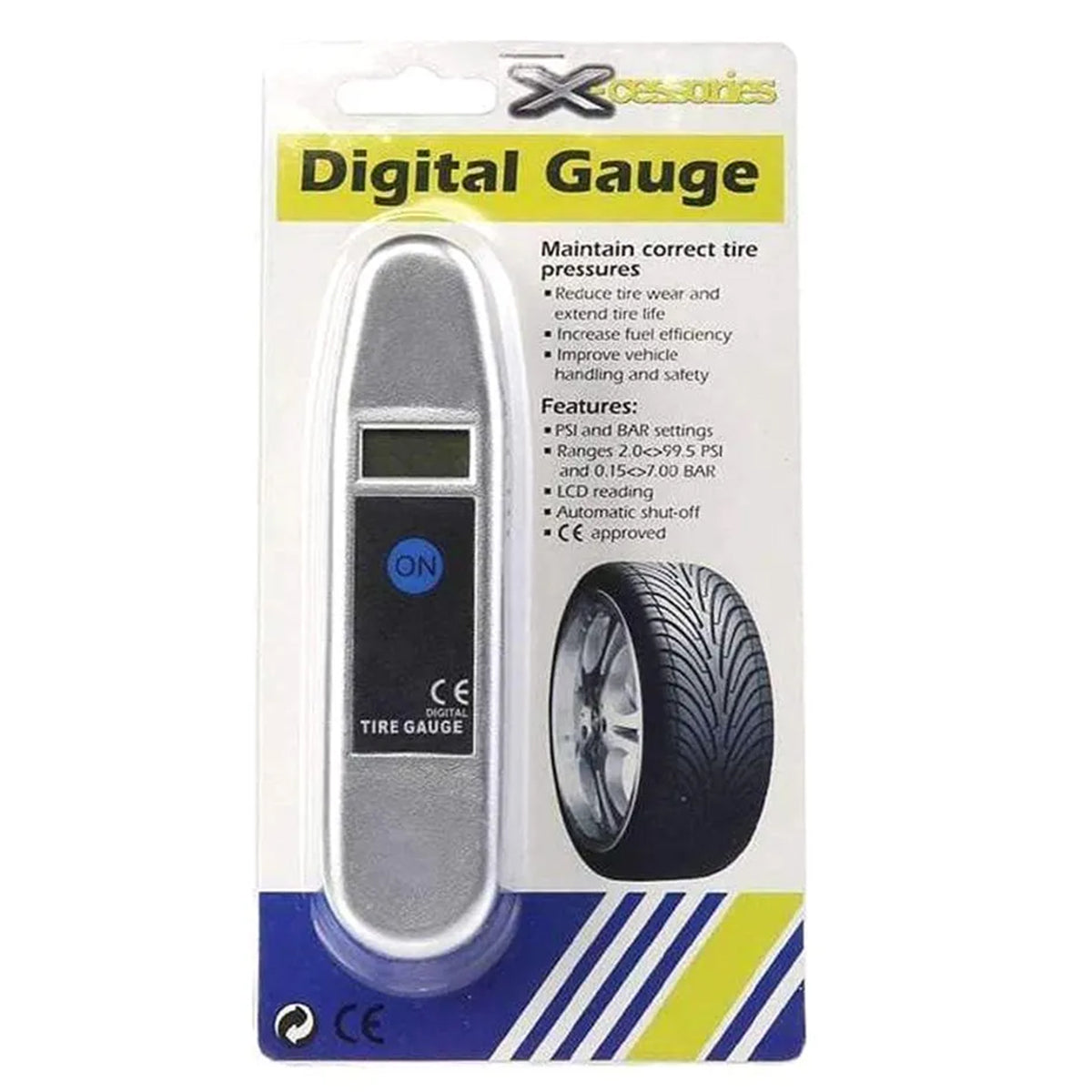 Digital Car tire gauge Display: 25 mm LCD