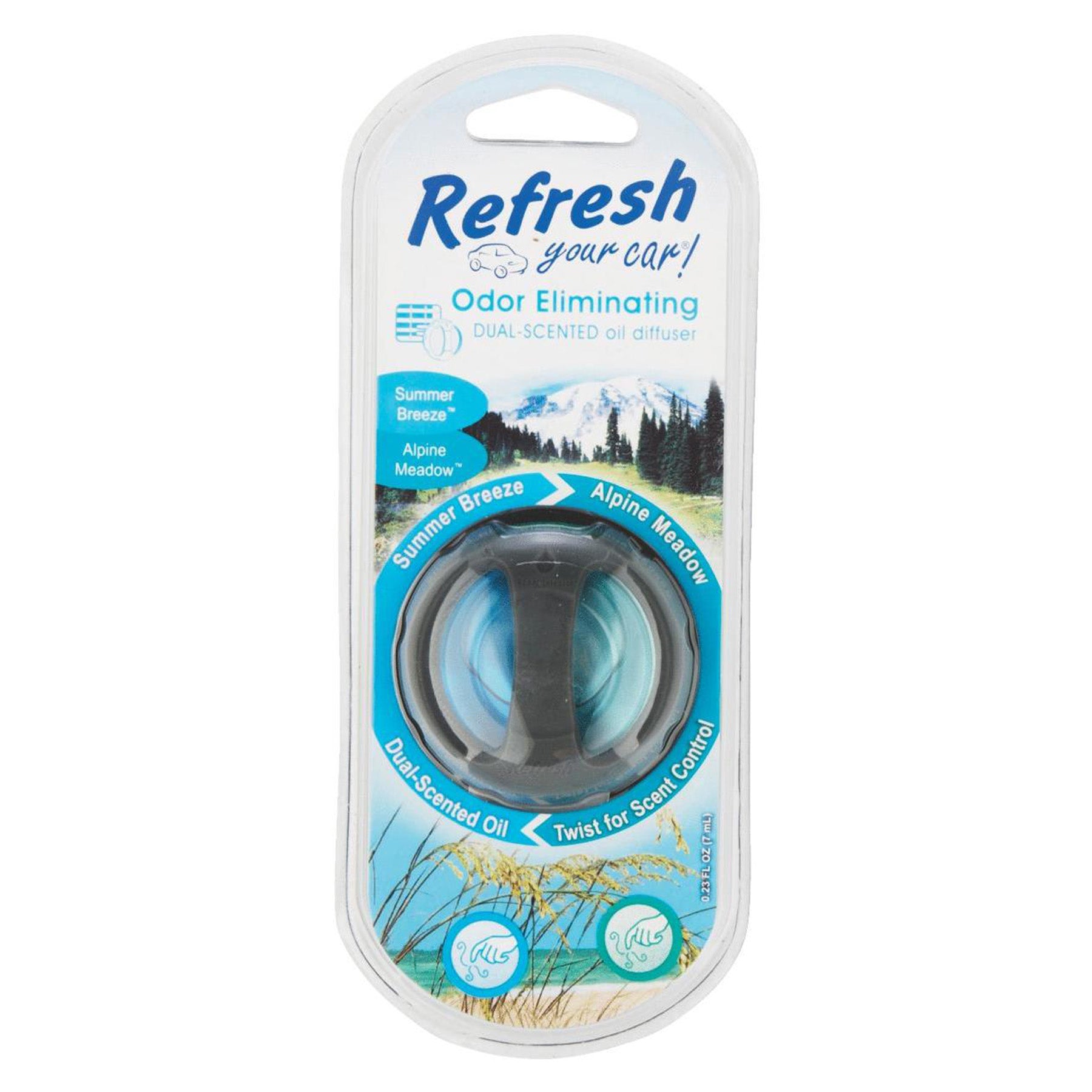 Auto Air Freshener Vent Clip-On Oil DiffusersAlpine meadow scent