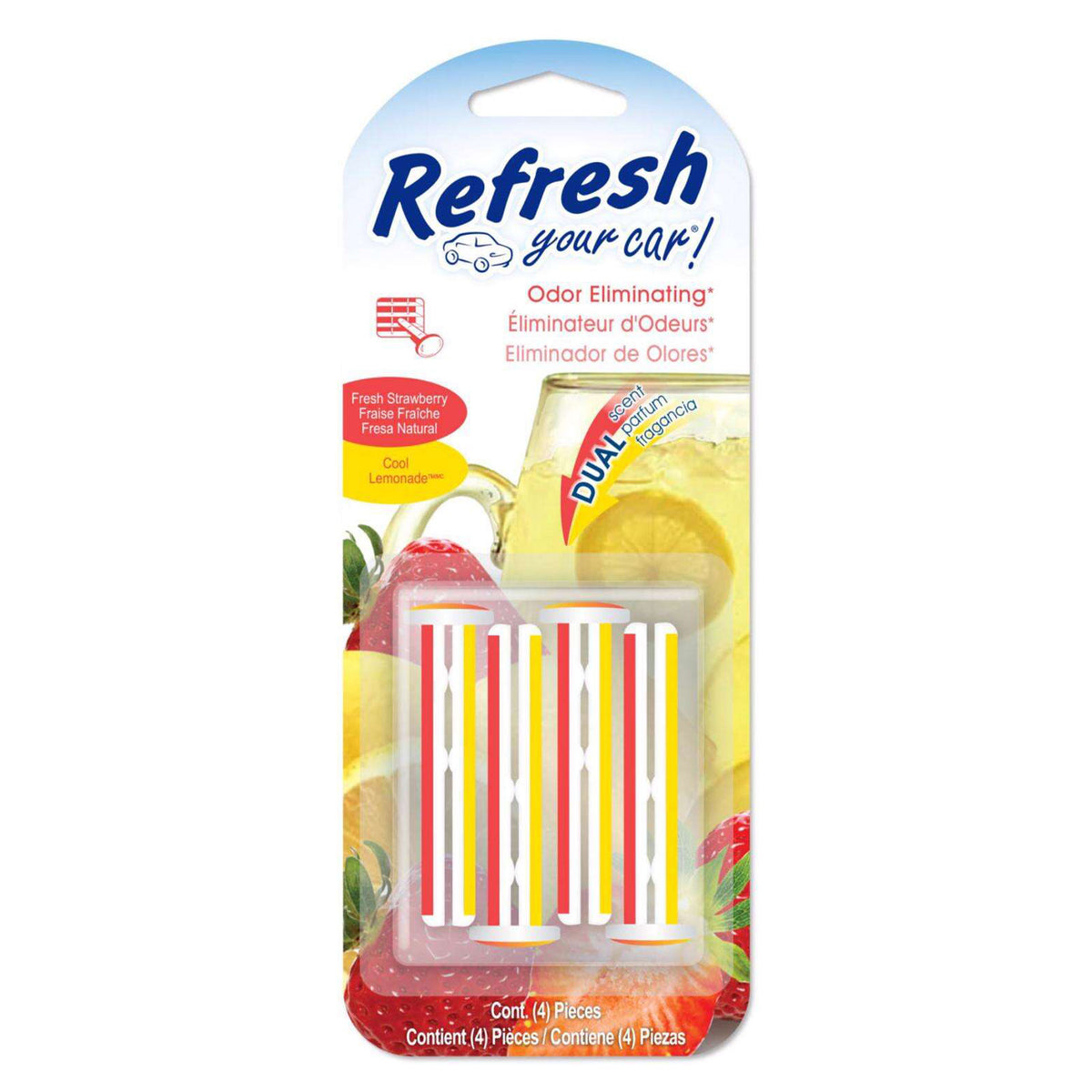 Dual Scent Fresh Strawberry & Cool LemonadeContains: 4 pieces