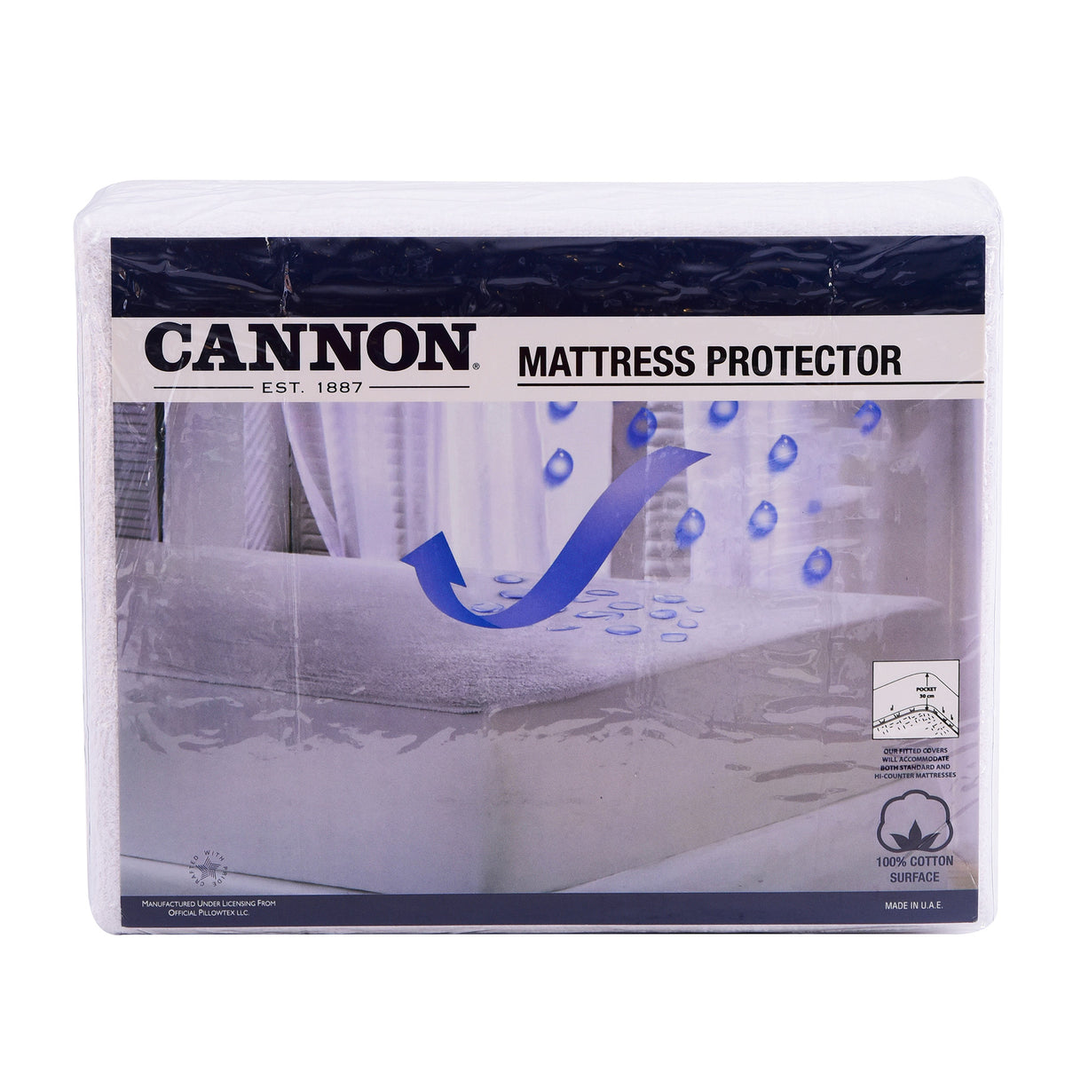 Queen Mattress Protector , White Color size: 160x200cm.