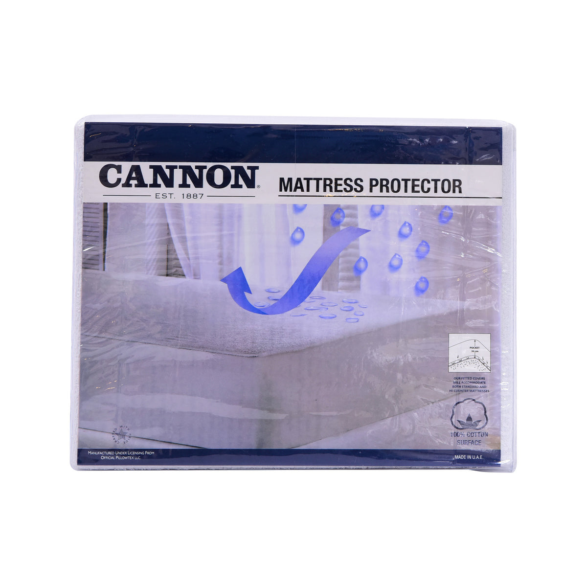 Single Mattress Protector , White Color size: 120x200cm.