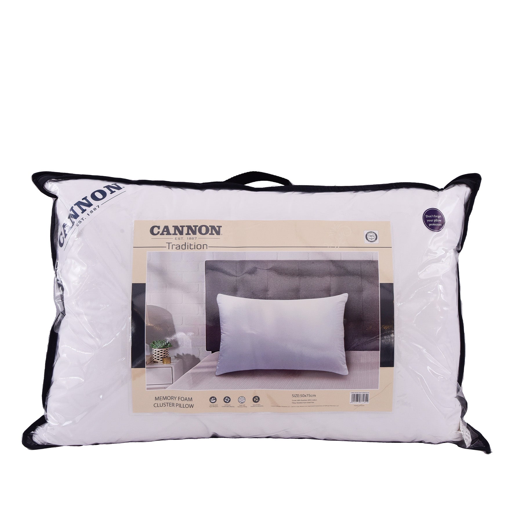 Advanced Memory Foam Pillow, White Color Size: 50x70cm.