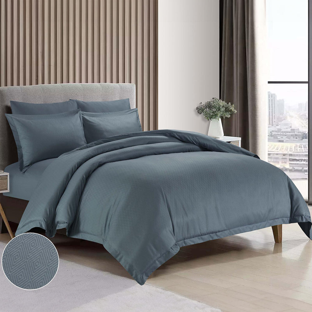 6pcs King stripe hotel line comforter set