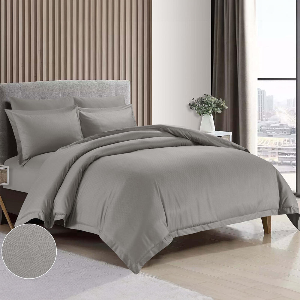 6pcs King stripe hotel line comforter set