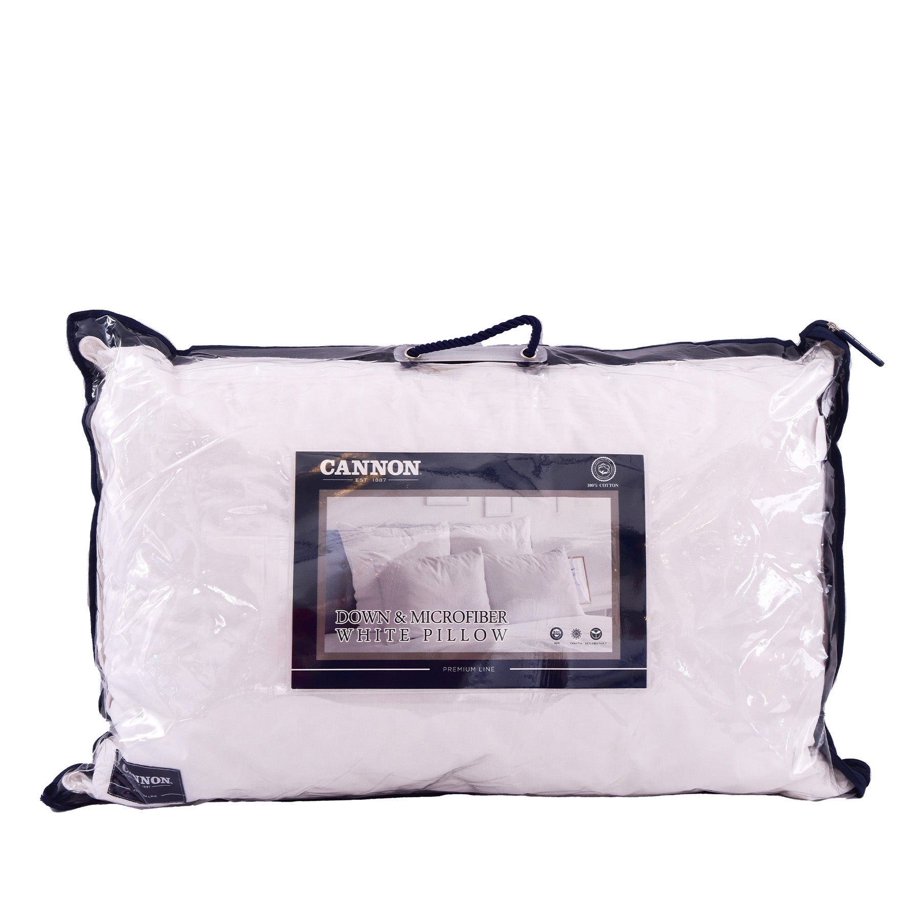 Premium Microfiber Pillow , White ColorSize: 50x75 cm