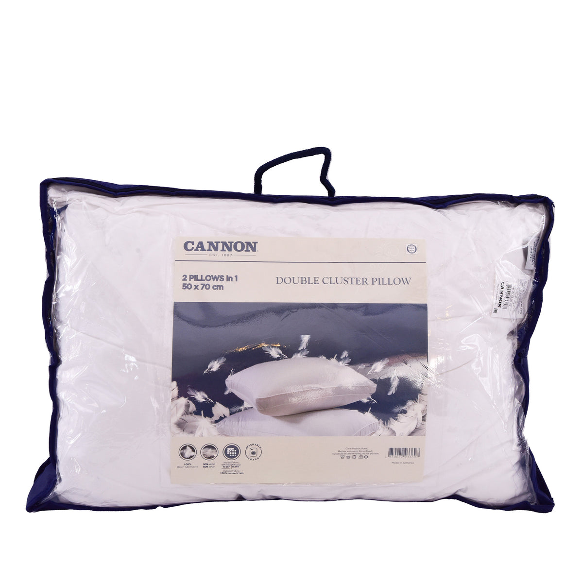 Double Cluster Pillow ,White ColorSize: 50x70 cm