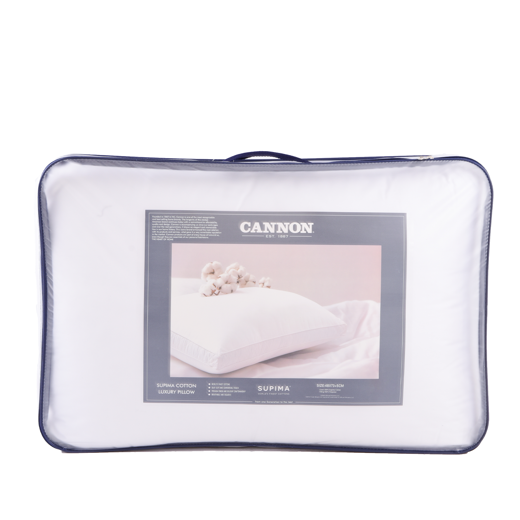 Supima Cotton Luxury Pillow , White ColorSize: 48x73+5cm