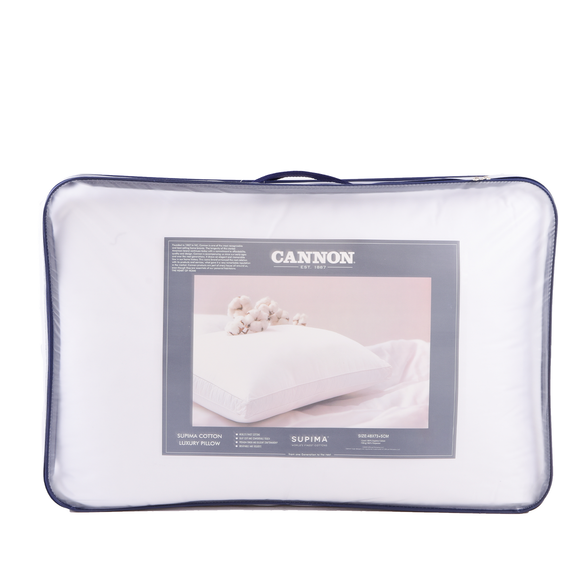 Supima Cotton Luxury Pillow , White ColorSize: 48x73+5cm