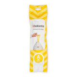 Trash Bag - 3 Liter White trash liners made from plastic.