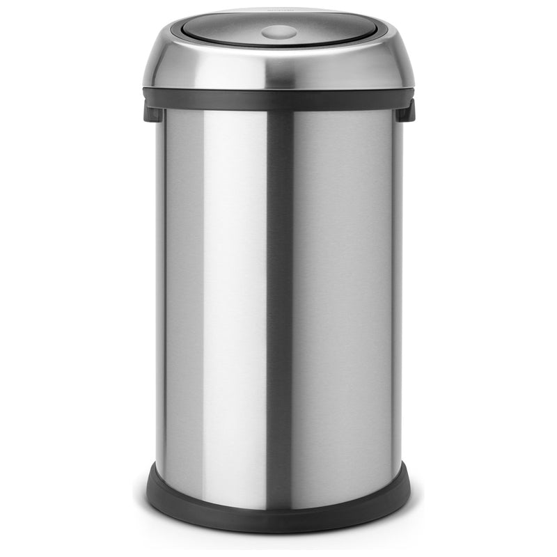 Brabantia Touch Bin 60L Metal Bucket - Silver
