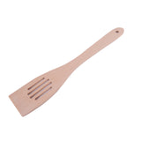 Wooden Narrow spatula with holes, NaturalSize: 30 cm