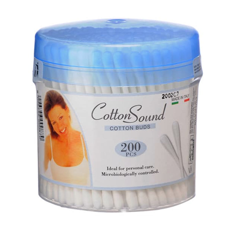 Cotton Sound Cotton Buds 200 Pieces-White