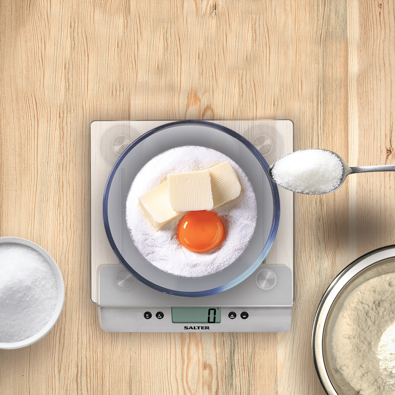 Electronic Glass Kitchen Scale - Silver ColorCan Holds 5 KG